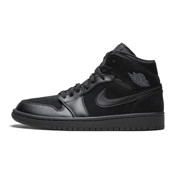 耐克（NIKE）籃球鞋喬1全黑 554725-050 女款 