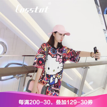 卡思彤（Cosstot） 印花 短袖 T恤 女 圓領(lǐng)