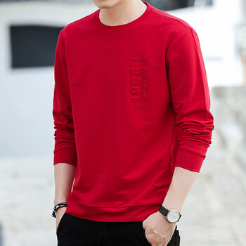 傳奇保羅（CHUANQIBAOLUO） 長(cháng)袖 男士T恤 紅色 XL，L，M，XXXL，XXL