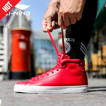 李寧（LI-NING）板鞋-3公牛紅/標(biāo)準(zhǔn)白男經(jīng)典休閑鞋 41，42，43