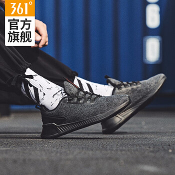 361度跑步鞋烏黑色/體育紅1 44，39，40，41，42，43