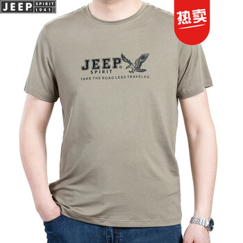 吉普（JEEP） 短袖 男士T恤 杏色TS0062 