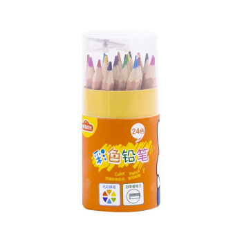 晨光(M&G)米菲系列24色短杆彩铅儿童绘画铅笔(自带卷笔刀) 24支/盒FWP30502