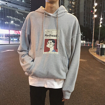 古萊登（GODLIKE） 長袖 男士T恤 Q9大嘴灰色 S，XL，L，M