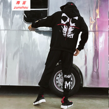 尊首（ZUNSHOU） 長(zhǎng)袖 男士T恤 黑色 M