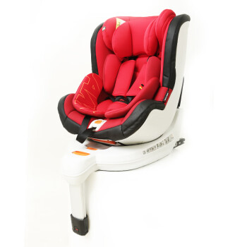 LAMY 德国儿童安全座椅0-4岁 360度旋转 汽车用婴儿宝宝可坐可躺车载isofix硬接口 热情红