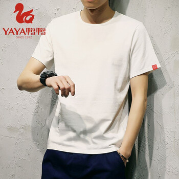 鴨鴨（YAYA） 短袖 男士T恤 藏青色T125 