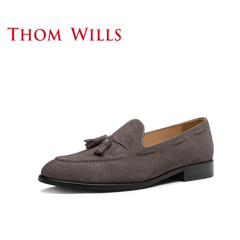 THOM WILLS男士淺灰反絨A025 39