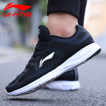 李寧（LI-NING）跑步鞋標(biāo)準(zhǔn)黑/深鐵灰 42
