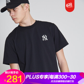 美職棒（MLB） 刺繡 短袖 T恤 女 圓領(lǐng)