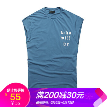 型男會社MIXLIMITED 無袖 男士T恤 彩藍. 