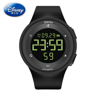 迪士尼（Disney）运动电子表男女学生夜光防水多功能数字式青少年手表中学生男款 855智能版-简约