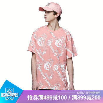 古由卡（GUUKA） 短袖 男士T恤 粉紅 S，XL，L，M，XXL