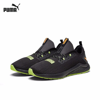 彪馬（PUMA）跑步鞋黑色-明黃色-橘色 02 