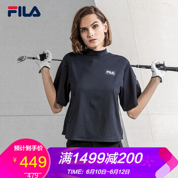 FILA 立體裁剪 短袖 T恤 女 圓領(lǐng)