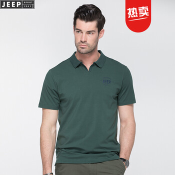 吉普（JEEP） 短袖 男士T恤 墨綠 XL，L，XXL，M，XXXL