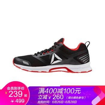 Reebok跑步鞋CN5333-白/黑色/紅 