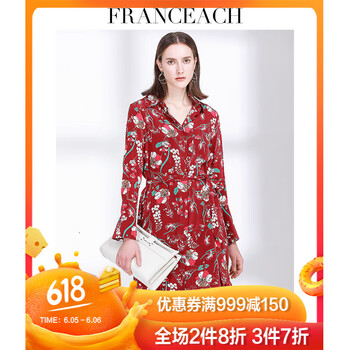 歐美真絲襯衫裙