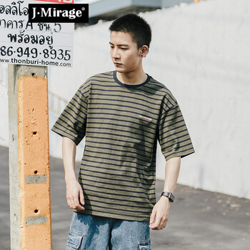 J·Mirage 短袖 男士T恤 軍綠色 9110 