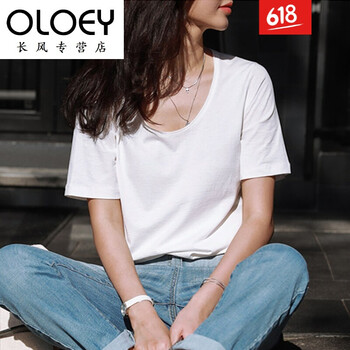 OLOEY 露背 短袖 T恤 女 圓領(lǐng)
