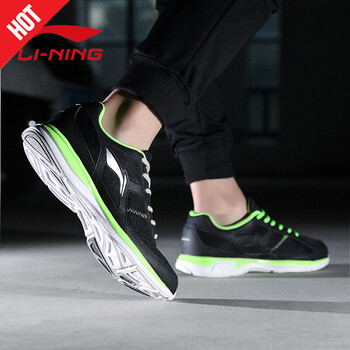 李寧（LI-NING）跑步鞋-1黑/熒光亮綠 