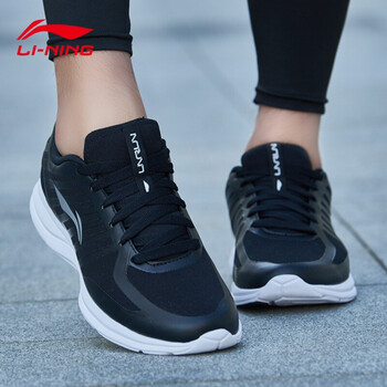 李寧（LI-NING）跑步鞋新基礎(chǔ)黑/基礎(chǔ)白/銀ARBM003 