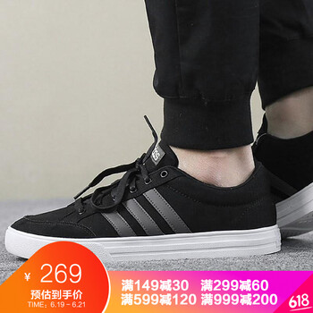 adidas板鞋DB00921號(hào)黑色+深灰 