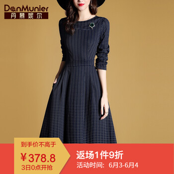 格子連衣裙，微胖女神的好幫手