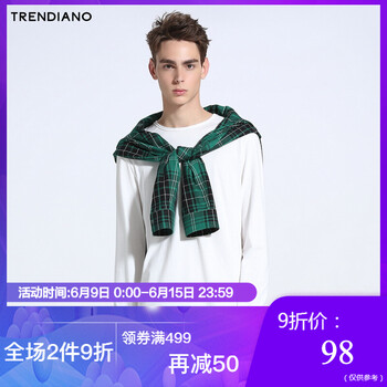 TRENDIANO 長(cháng)袖 男士T恤 漂白000 