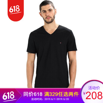 湯美費格（Tommy Hilfiger） 短袖 男士T恤 012 黑 