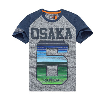 Superdry 短袖 男士T恤 大西洋海軍藍/粗質(zhì)硬灰色 