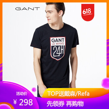 GANT 短袖 男士T恤 5-黑色 