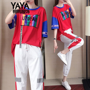 鴨鴨服飾（yaya） 自然腰 鉛筆褲/小腳褲 女 九分褲 休閑褲
