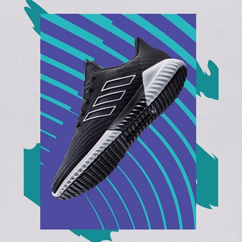 阿迪達(dá)斯（Adidas）跑步鞋CG3916一號黑色+亮白 