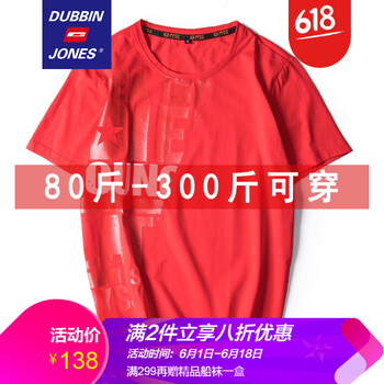 杜賓瓊斯（DUBBINJONES） 短袖 男士T恤 0916紅色 