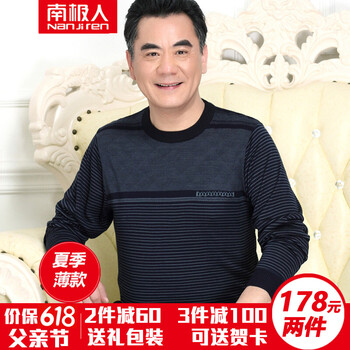 南極人（Nanjiren） 長(zhǎng)袖 男士T恤 Y2186藏青 