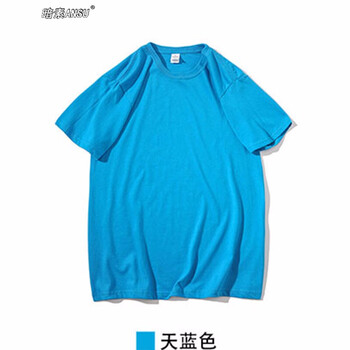 暗素（ANSU） 短袖 男士T恤 天藍(lán)色 