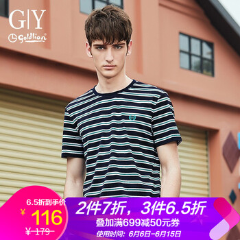 G|Y goldlion 短袖 男士T恤 綠色 