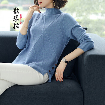 圓領(lǐng)毛衣，微胖妹子的好幫手