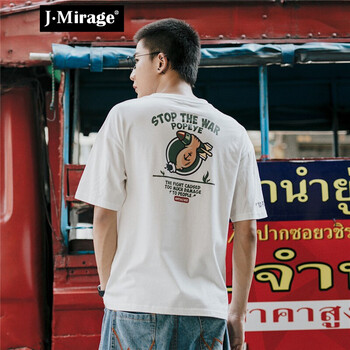 J·Mirage 短袖 男士T恤 白色 9123 