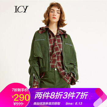 ICY  長(cháng)袖 女 短外套 