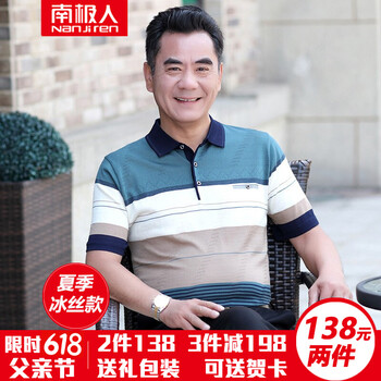 南極人（Nanjiren） 短袖 男士T恤 D576#0藍(lán)色 