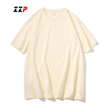 ZZP 短袖 男士T恤 杏色 