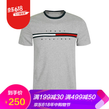 Tommy Hilfiger 短袖 男士T恤 043淺灰 
