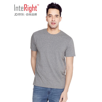 INTERIGHT 短袖 男士T恤 深灰色 XL，L，XXL，M