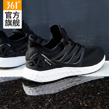 361度跑步鞋黑色/361度白 44，39，40，41，42，43
