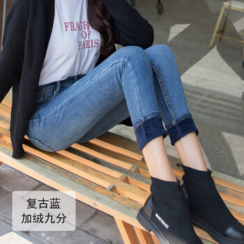 純棉牛仔褲，微胖妹子的好幫手