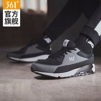 361度跑步鞋烏黑色/11C深灰 44，39，40，41，42，43