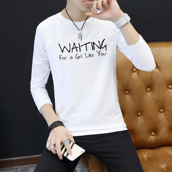 其他品牌 長袖 男士T恤 長袖01白色 XL，L，M，XXXL，XXL