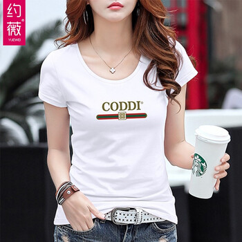 約薇 木耳邊，立體裝飾 短袖 T恤 女 V領(lǐng)